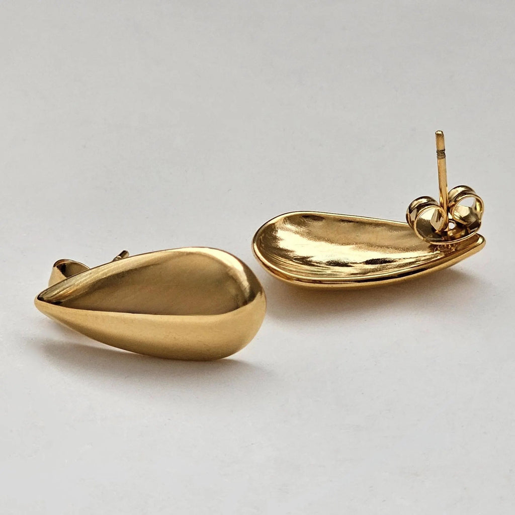 Teardrop Earrings Gold, Waterdrop Earring, Non Tarnish Waterproof Jewellery, Gifts for Her, Minimalist Jewellery