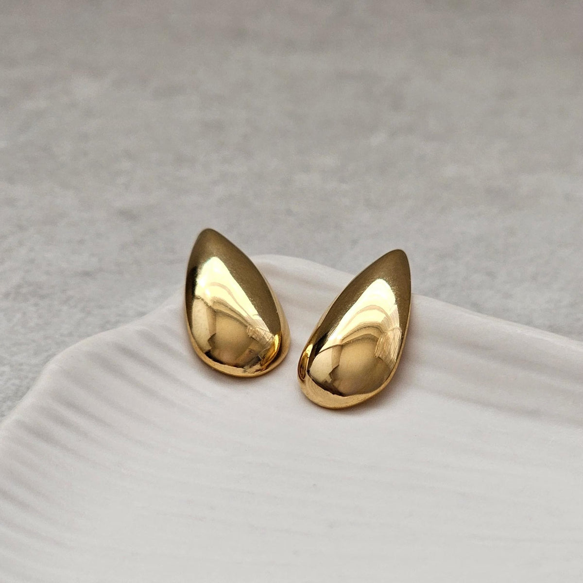 Teardrop Earrings Gold, Waterdrop Earring, Non Tarnish Waterproof Jewellery, Gifts for Her, Minimalist Jewellery