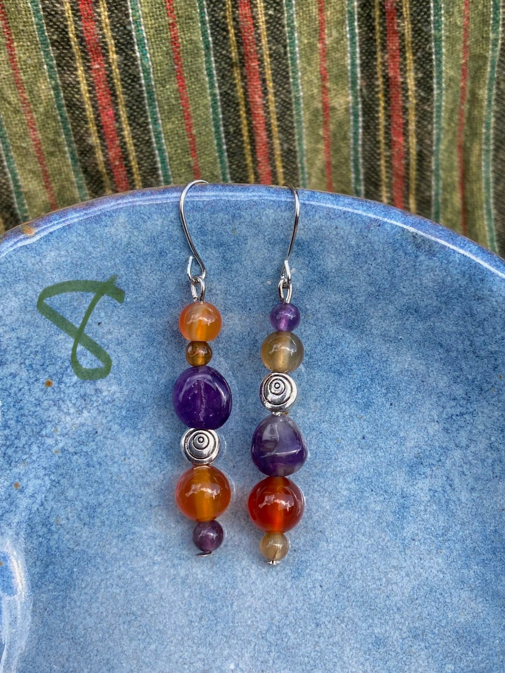 Semi Precious Stone Earrings, Hippie Earrings, Bohemian Jewellery, Hippie Jewellery, Handmade Earrings, Handmade Jewellery, Gemstones