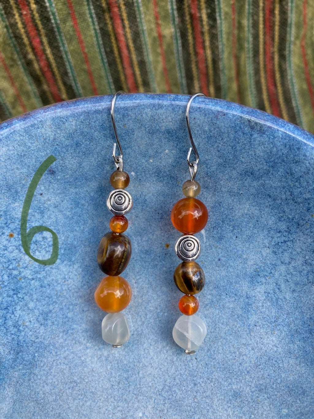 Semi Precious Stone Earrings, Hippie Earrings, Bohemian Jewellery, Hippie Jewellery, Handmade Earrings, Handmade Jewellery, Gemstones