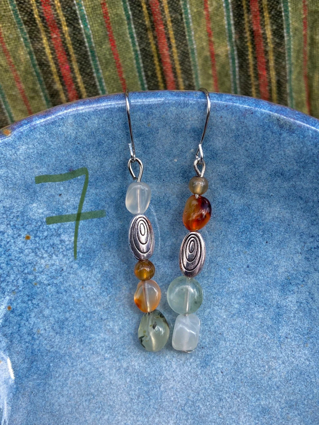 Semi Precious Stone Earrings, Hippie Earrings, Bohemian Jewellery, Hippie Jewellery, Handmade Earrings, Handmade Jewellery, Gemstones