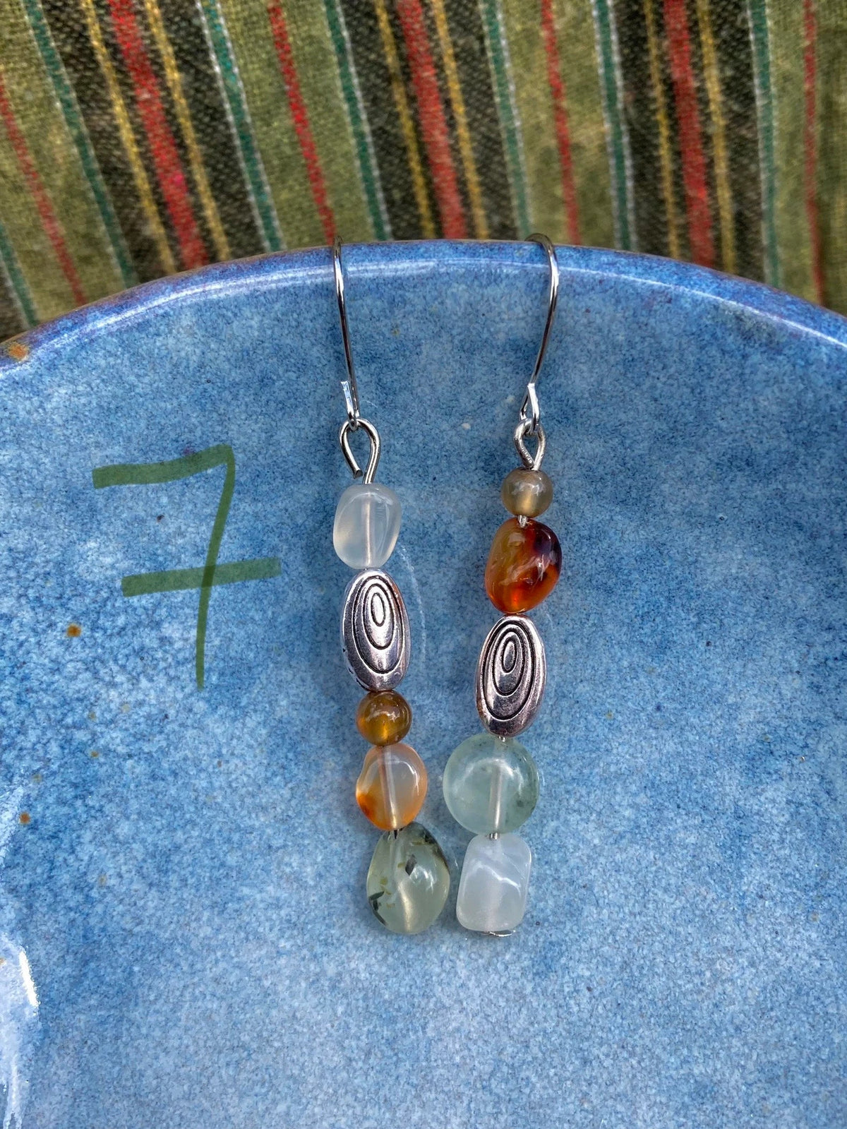 Semi Precious Stone Earrings, Hippie Earrings, Bohemian Jewellery, Hippie Jewellery, Handmade Earrings, Handmade Jewellery, Gemstones