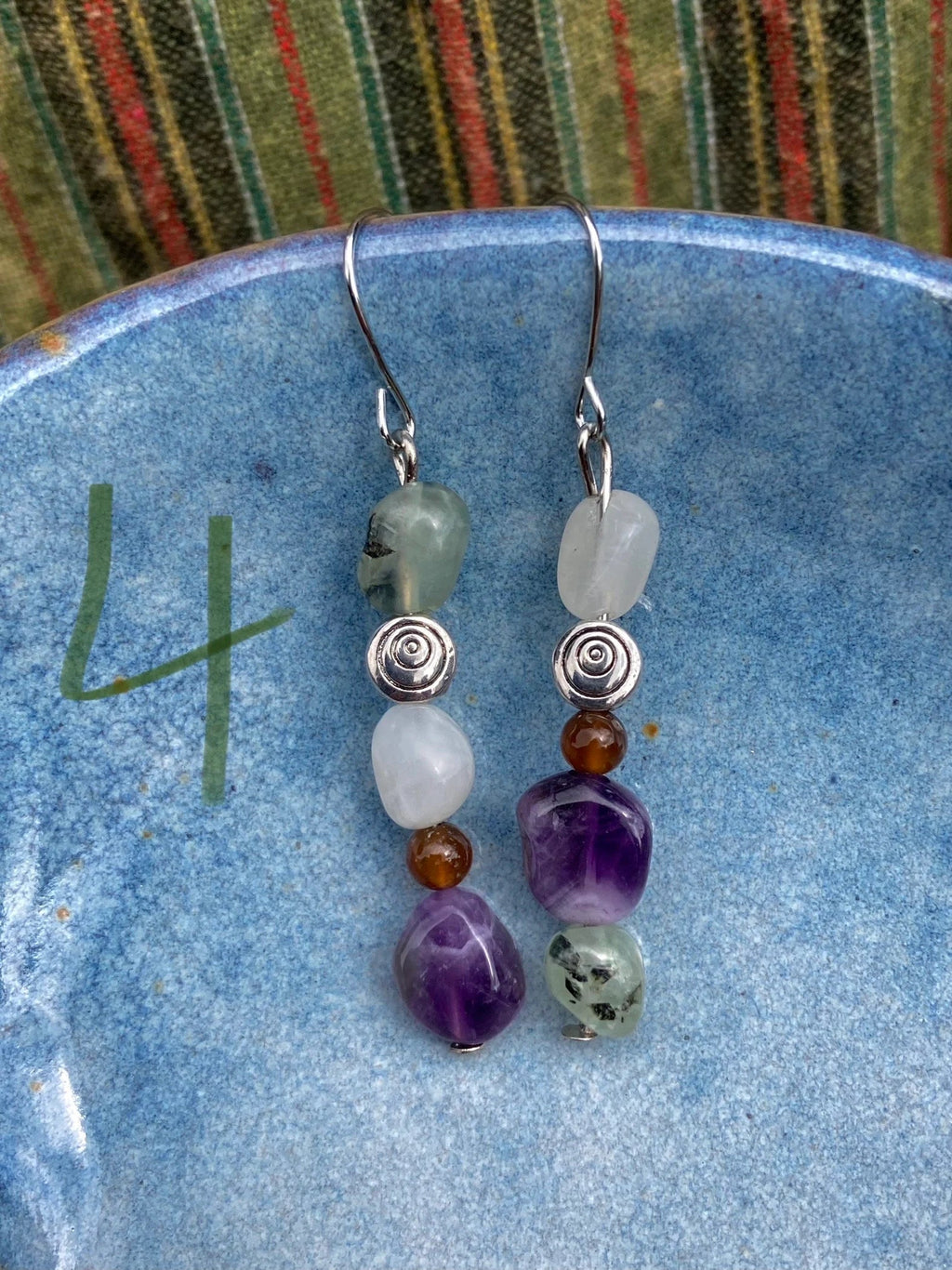 Semi Precious Stone Earrings, Hippie Earrings, Bohemian Jewellery, Hippie Jewellery, Handmade Earrings, Handmade Jewellery, Gemstones