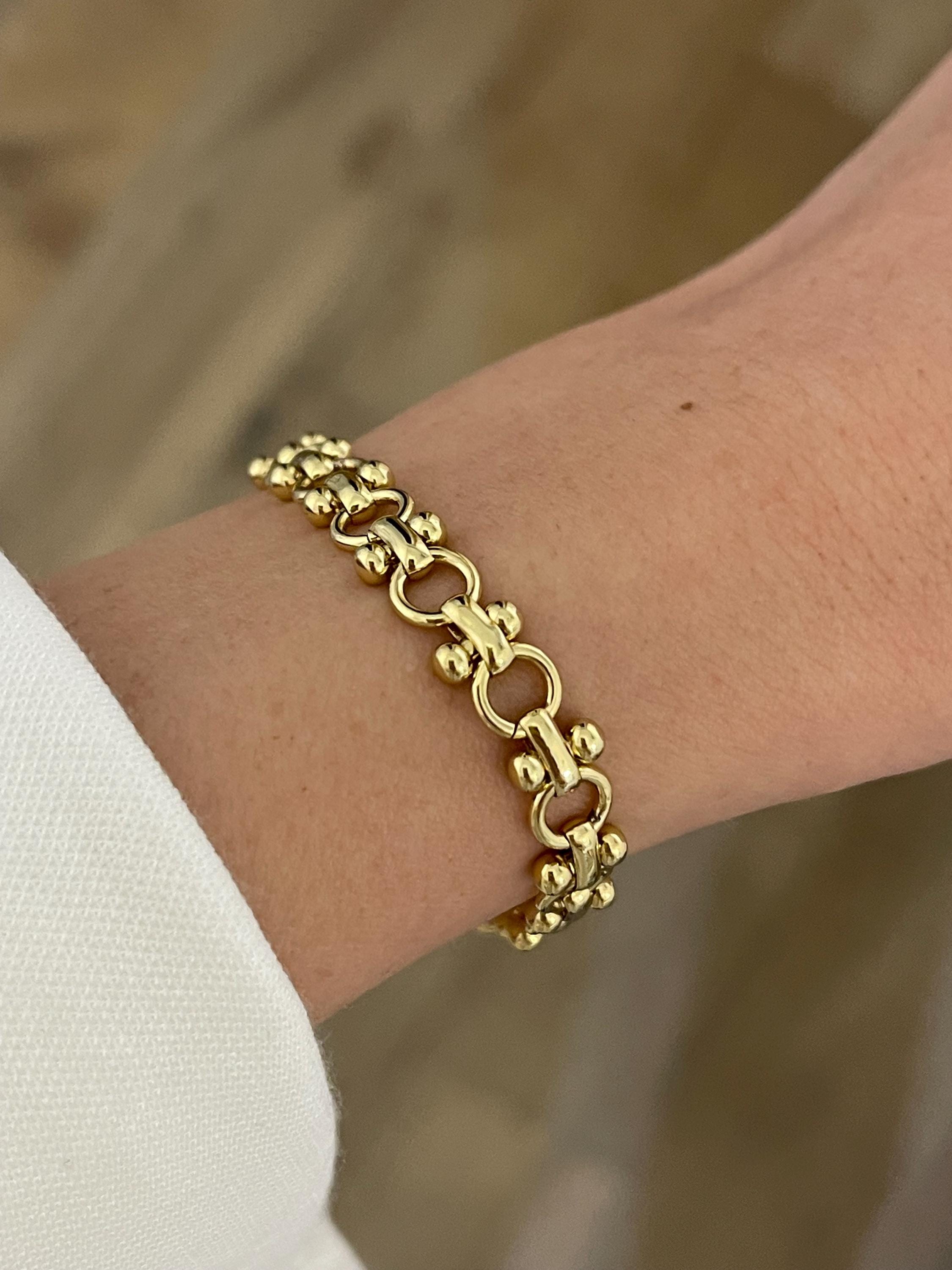 Gold Chain Bracelet for Women, 18K Gold Filled Bracelet, Gold Stacking Bracelet